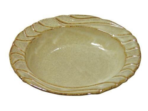 リーブル23㎝レリーフ楕円パスタ(赤土うのふ)