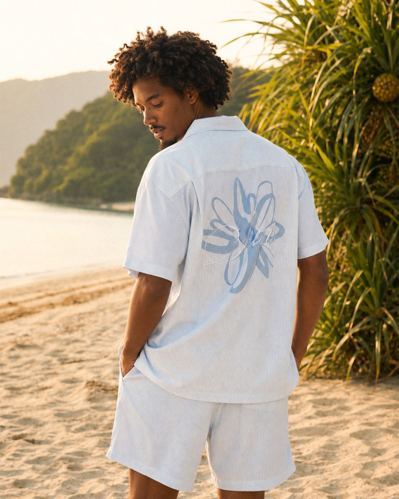【SUNS】Suns EMBROIDERY SEERSUCKER OPEN COLLAR SHIRTS［RSS028］