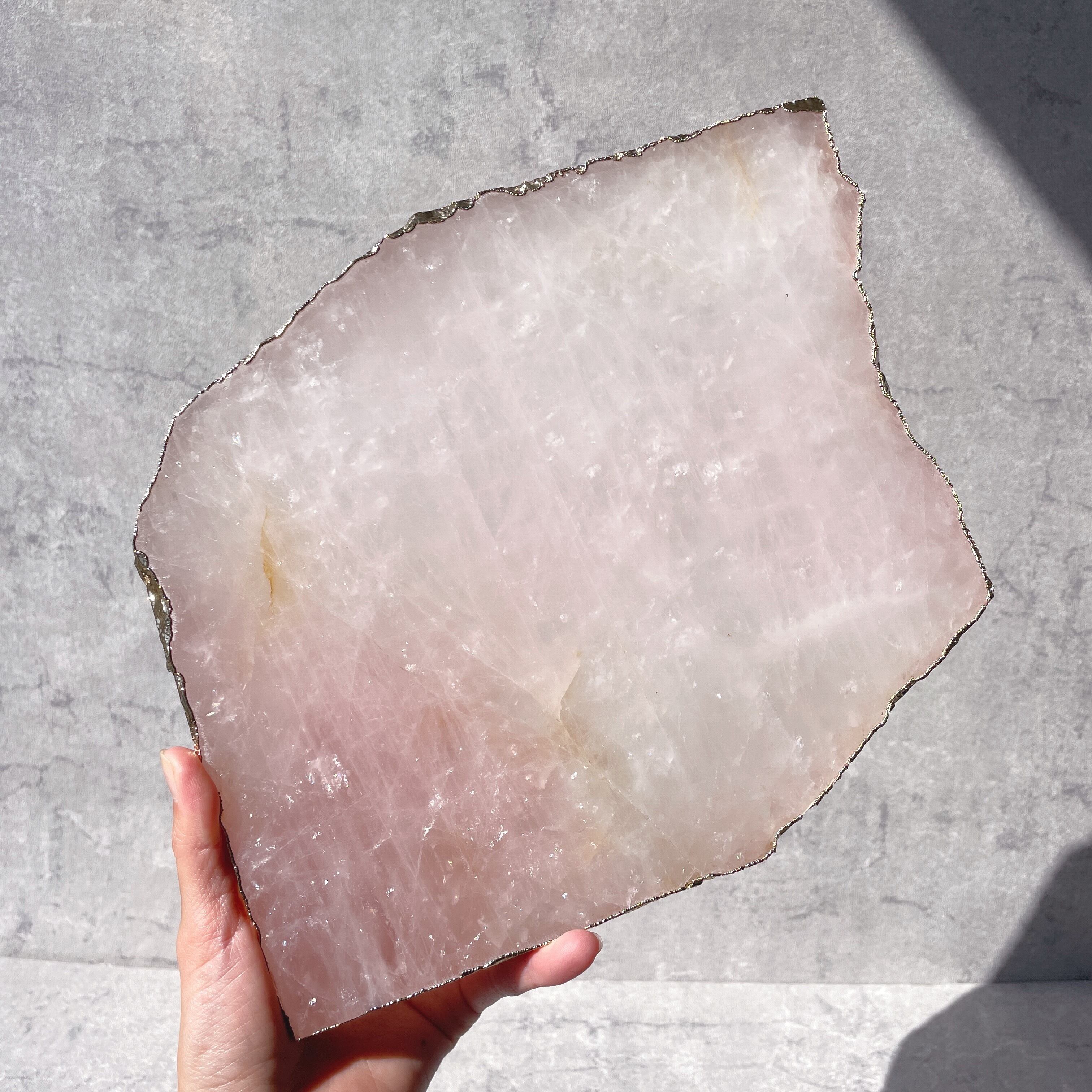 ローズクォーツ プレート スラブ 天然石 ラスト 高品質 ピンク