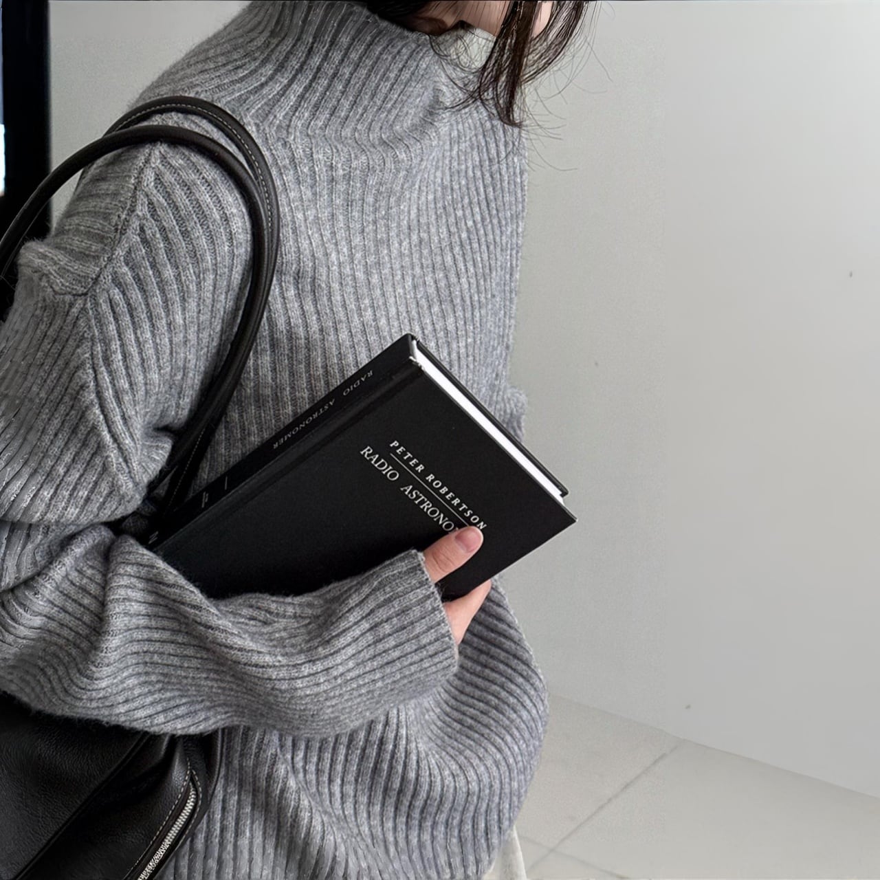 モックネックリブニットプルオーバー A01973