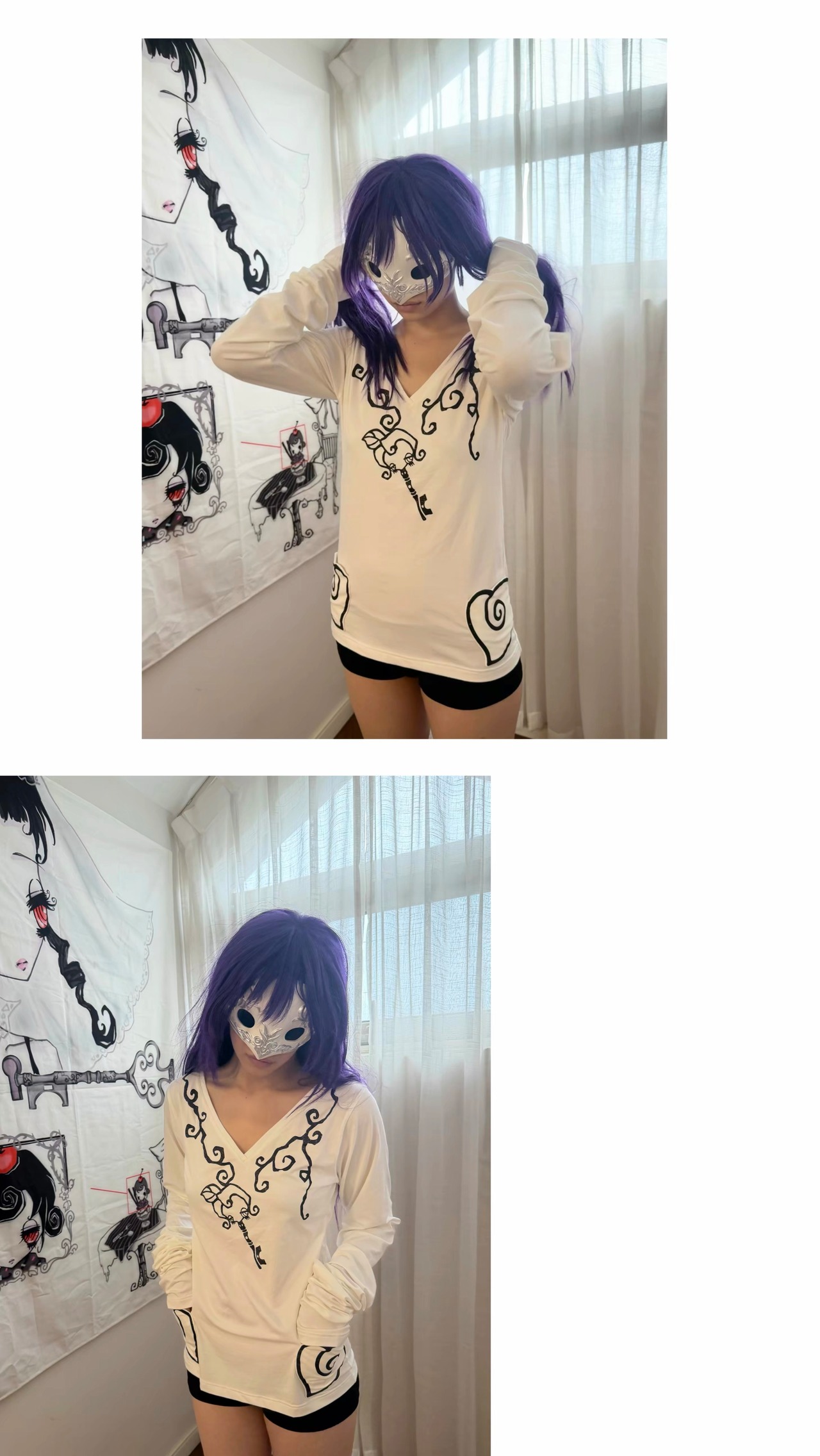 【Vestige】Key Glitter Long Tee