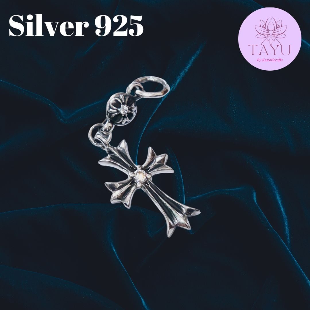 【大人気新品】シルバー925 ワンボールタイニークロスチャーム 白ホワイト クロムハーツ1ボールタイニーCHクロスチャーム|クロムハーツ通販