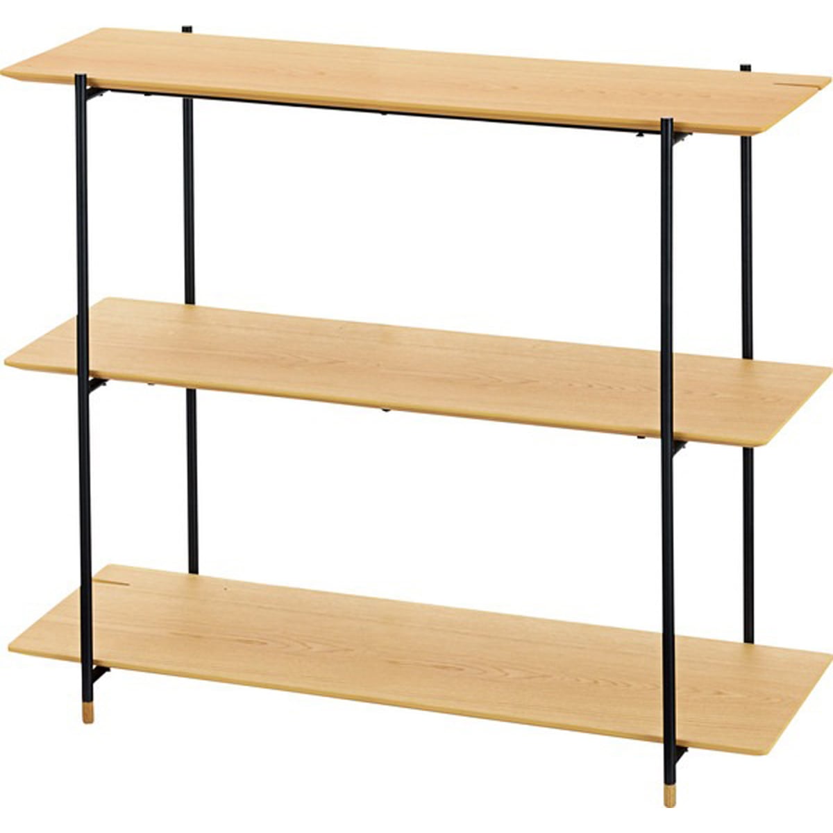シェルフ3段 JPB-101OAK JPB-101WAL ルカ リビング 棚 ブラウン シェルフ ラック 収納 整理 整頓 オープンラック