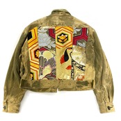 【kimonojk61】着物デニムジャケットKIMONO DENIM JACKET