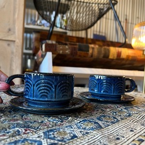 シャロン カップ&ソーサー 210ml  DEEP BLUE　カップ　マグ　マグカップ　ブルー　cup　BLUE