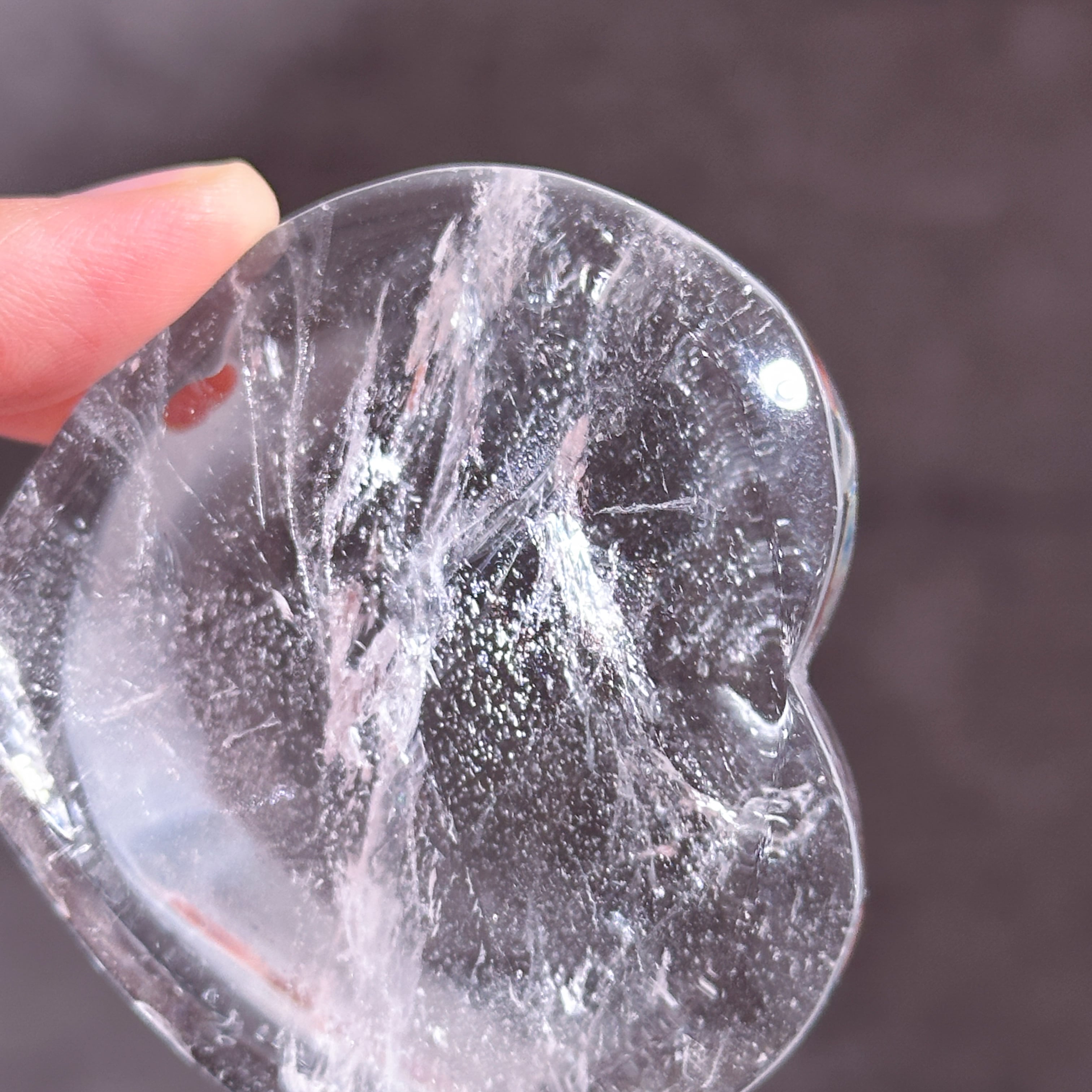 クリアクォーツハート型のうつわ 33◇ Clear Quartz ◇ 天然石・鉱物