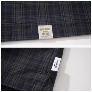Plaid back print work shirt 1429