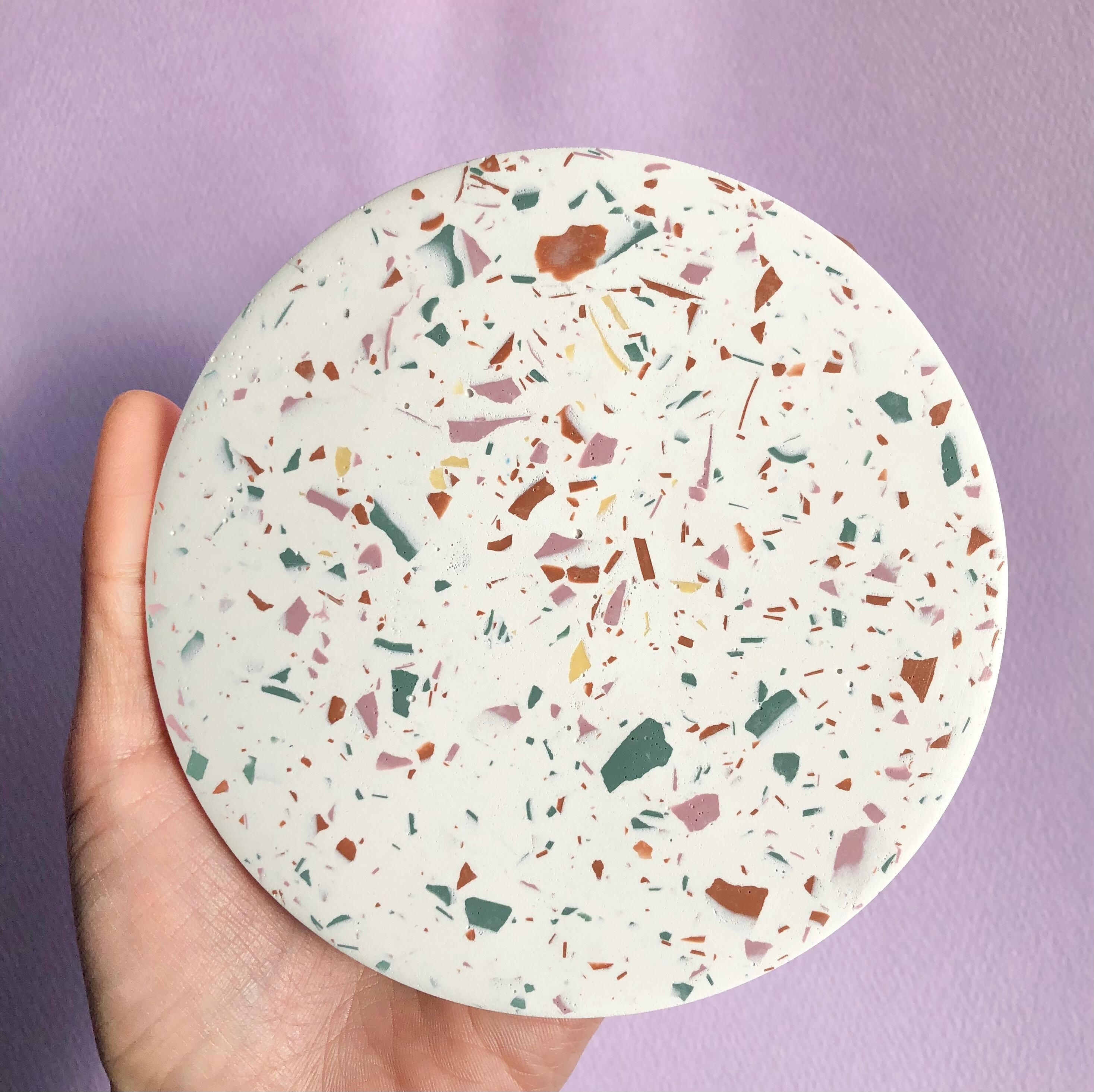 【訳あり品】テラゾー terrazzo コースター マルチトレイ アクセサリートレイ