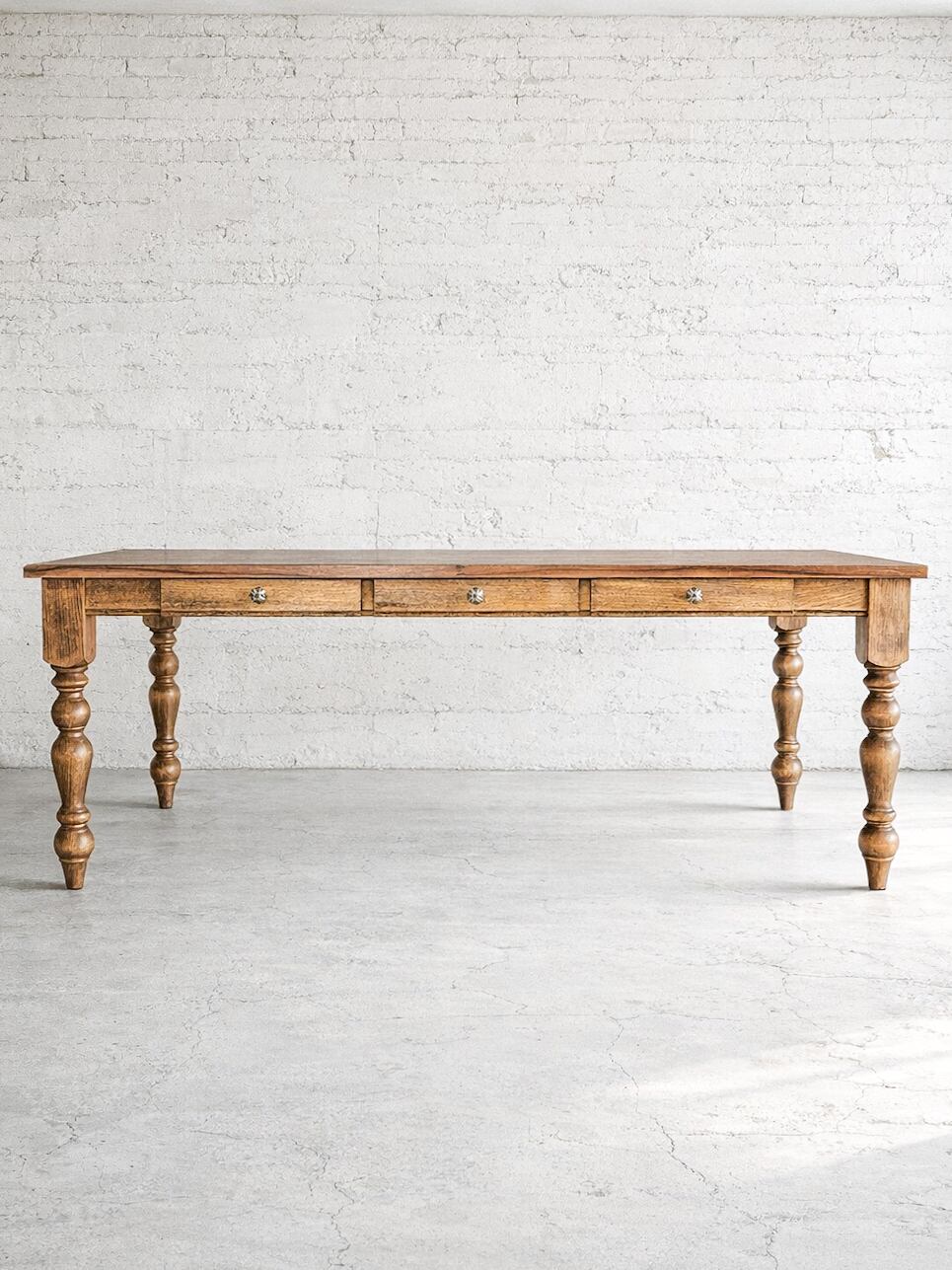 バイオマーブルカウンターテーブル ろくろ足ダイニングテーブル(アーモンドウッド) 1850×1050mmサイズオーダー