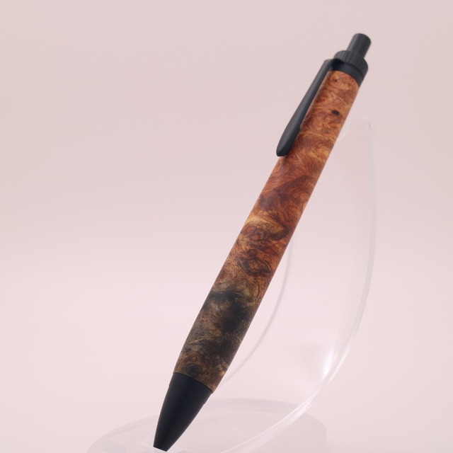 花梨瘤 × マットブラック　木軸ペン　ボールペン or シャーペン　260413