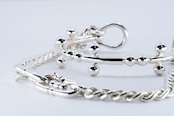 BN-115 BP Cross Junction bangle (Double Gurumetto chain)