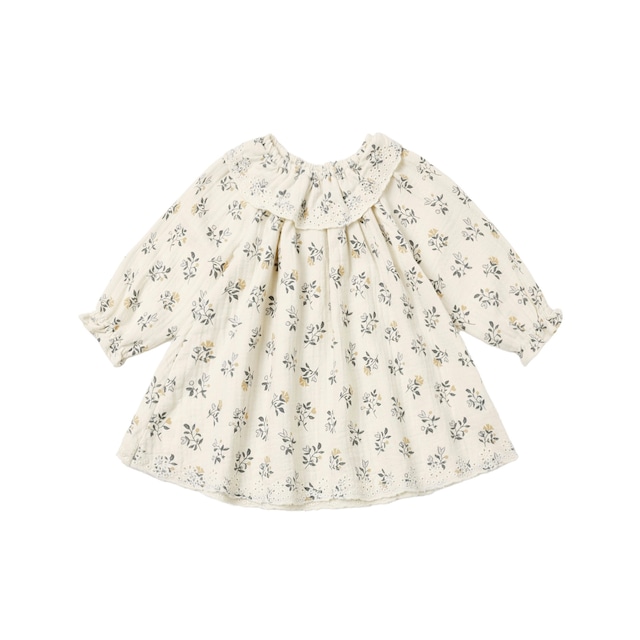 Quincy Mae(クインシーメイ)/ 26aw LONG SLEEVE ISLA DRESS FRENCH FLORAL / NATURAL / 12-18M・18-24M・2-3Y
