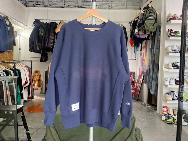 WTAPS × CHAMPION ACADEMY CREWNECK 202HBCHD-CSM03S NAVY MEDIUM 30407