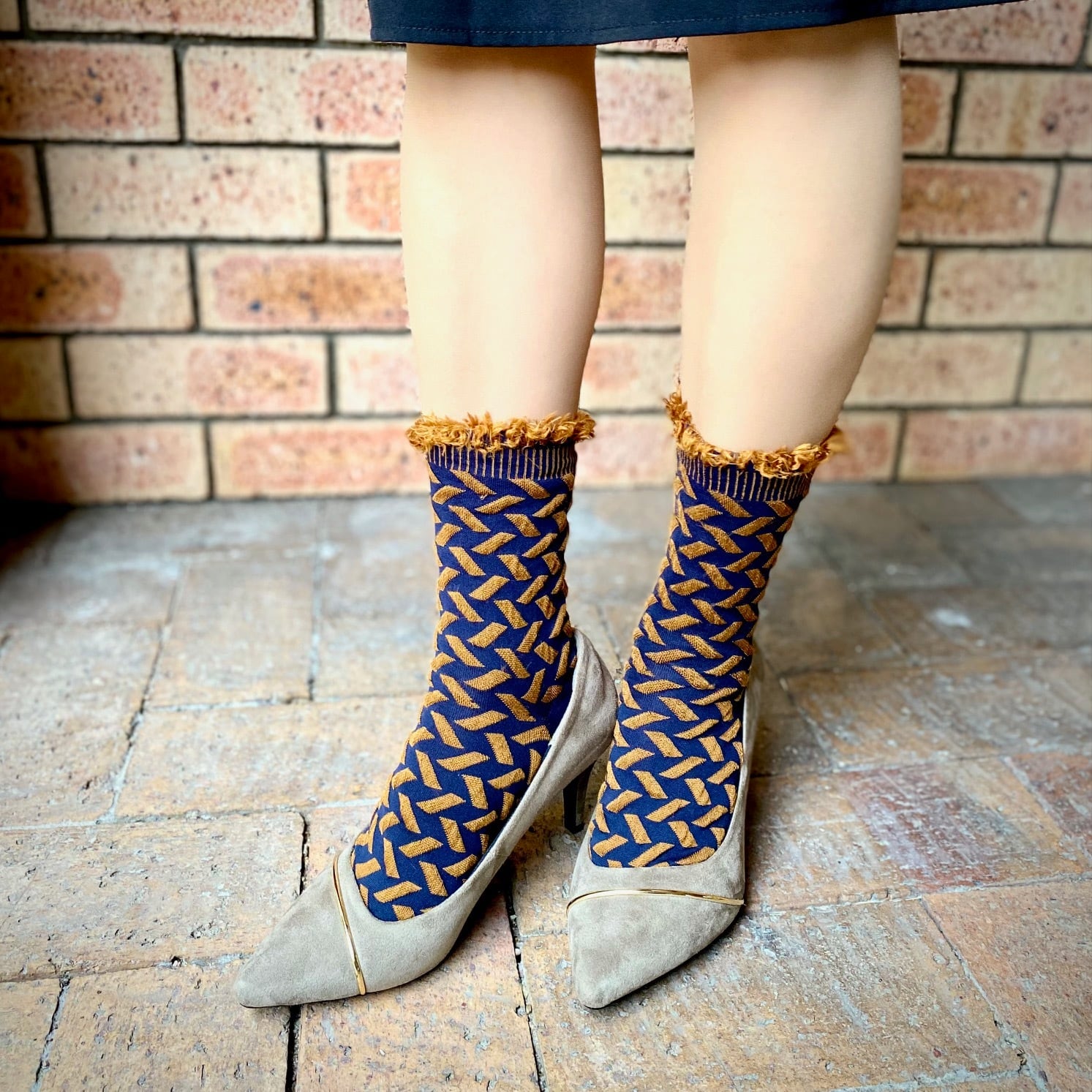 フェイクファーリバーシブルソックス | 足属 ZOKZOK