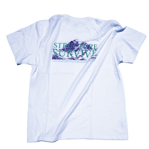 (WHITE-PURPLE/GREEN)"STRUCTURE SURVIVE"Tee