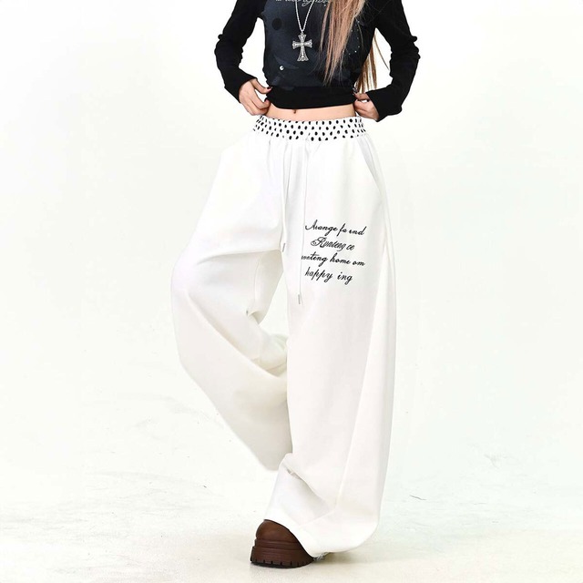 ウエストアクセントロゴルーズパンツ
 2col   R01592