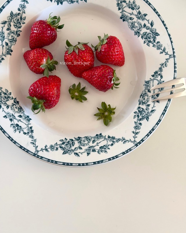 Clairefontaine　クレールフォンテーヌ　/　“Gervaise”　ローズリーフの平皿プレート　c