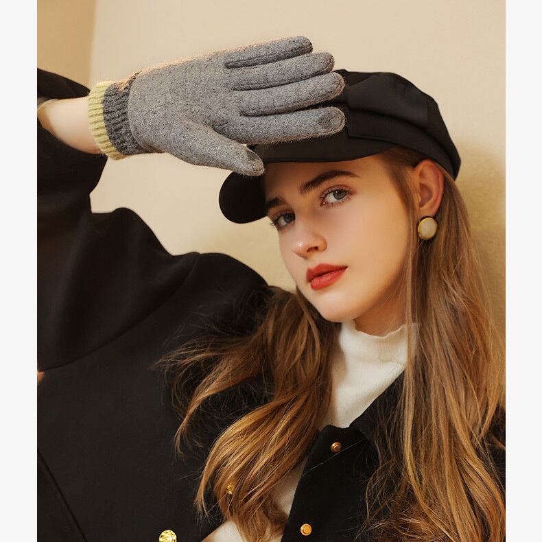 メール便】バイカラーリブ手袋／glove173 | DAY CLOSET｜ レディース