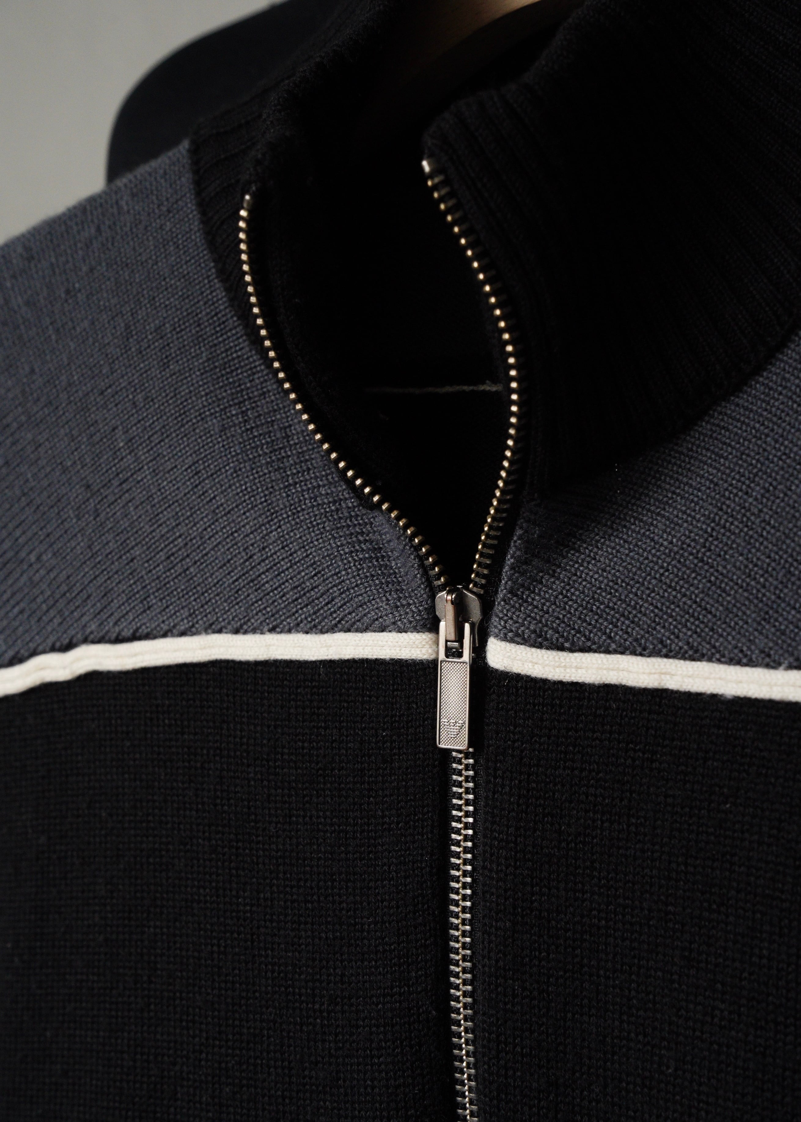 EMPORIO ARMANI double zip drivers knit | CETTEN EMPORIO ARMANI double zip drivers knit | CETTEN