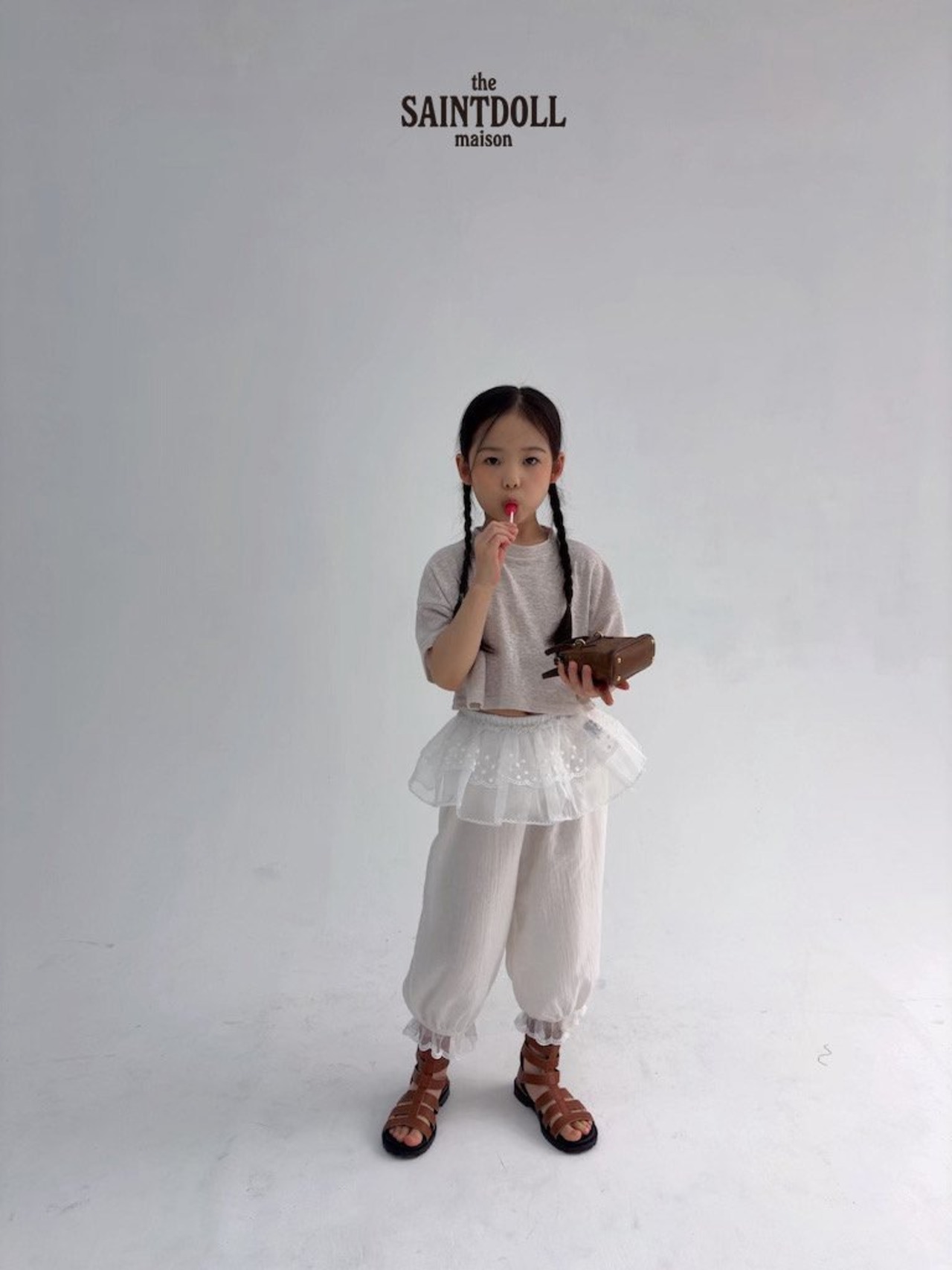 [SAINTDOLL] Linen Crop Top (JS/JM/JL) / [세인트돌] 린넨크롭티 (JS/JM/JL)