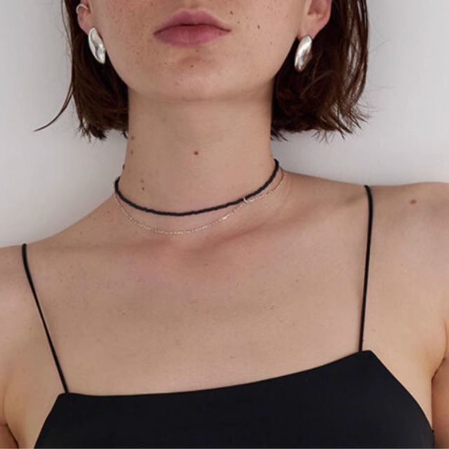 double-layered choker necklace L0491