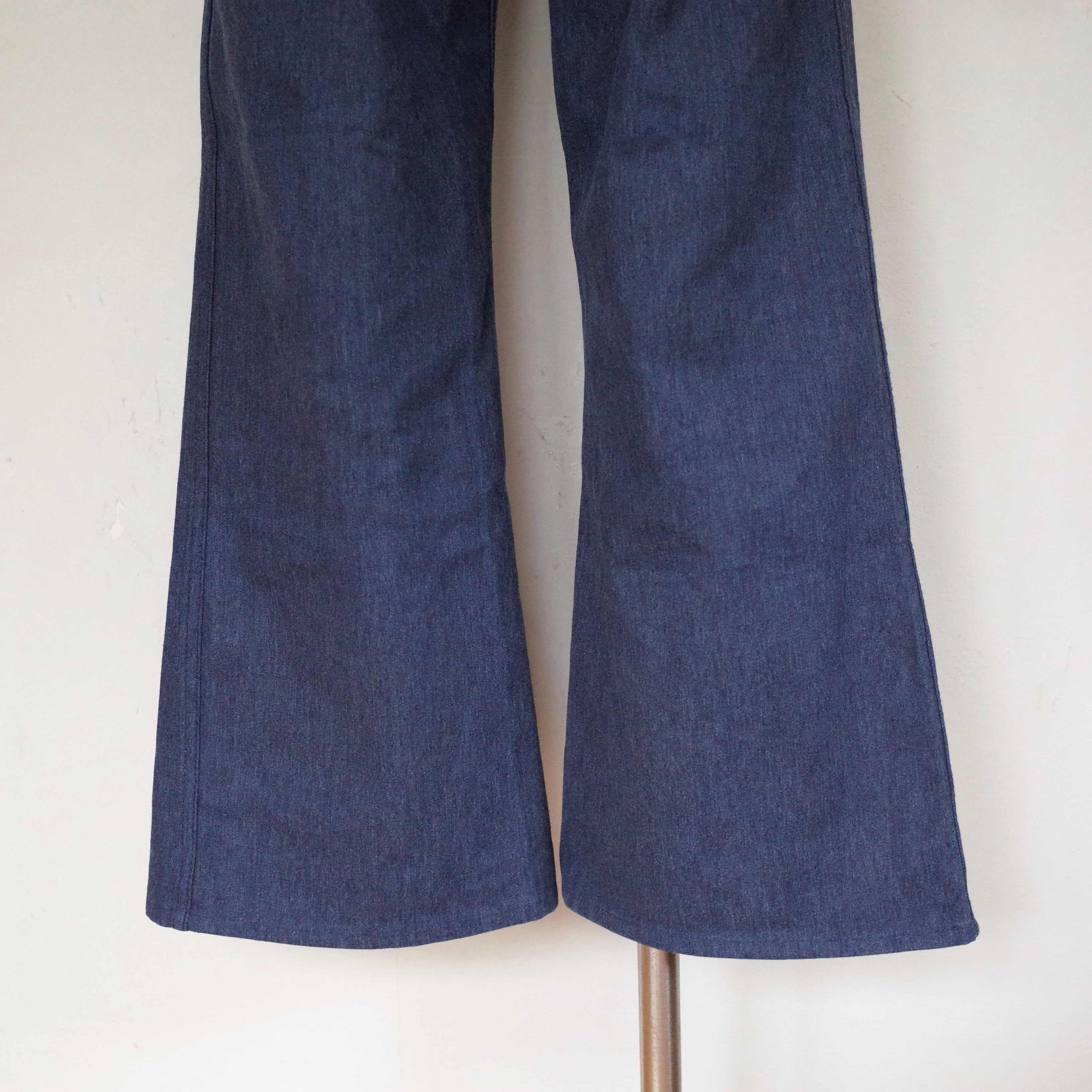 navdungaree〈フレアデニムセーラーパンツ 80s USA製 タロン〉 80s 米軍 U.S.NAVY ステンシル フレア デニム セーラーパンツ 32R