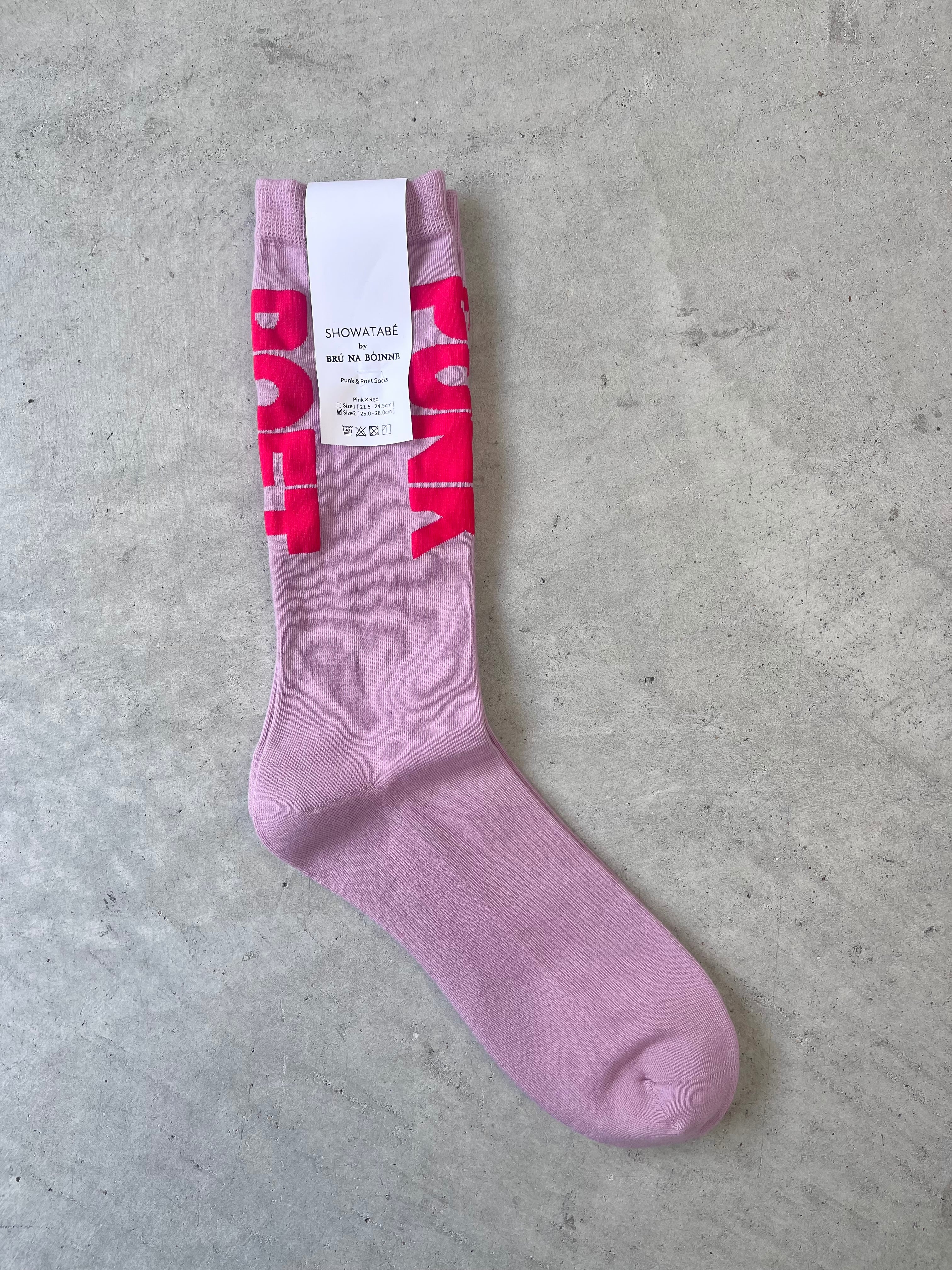 SHOWATABÉ by BRÚ NA BÓINNE/【25−28cm】PUNK & POET socks