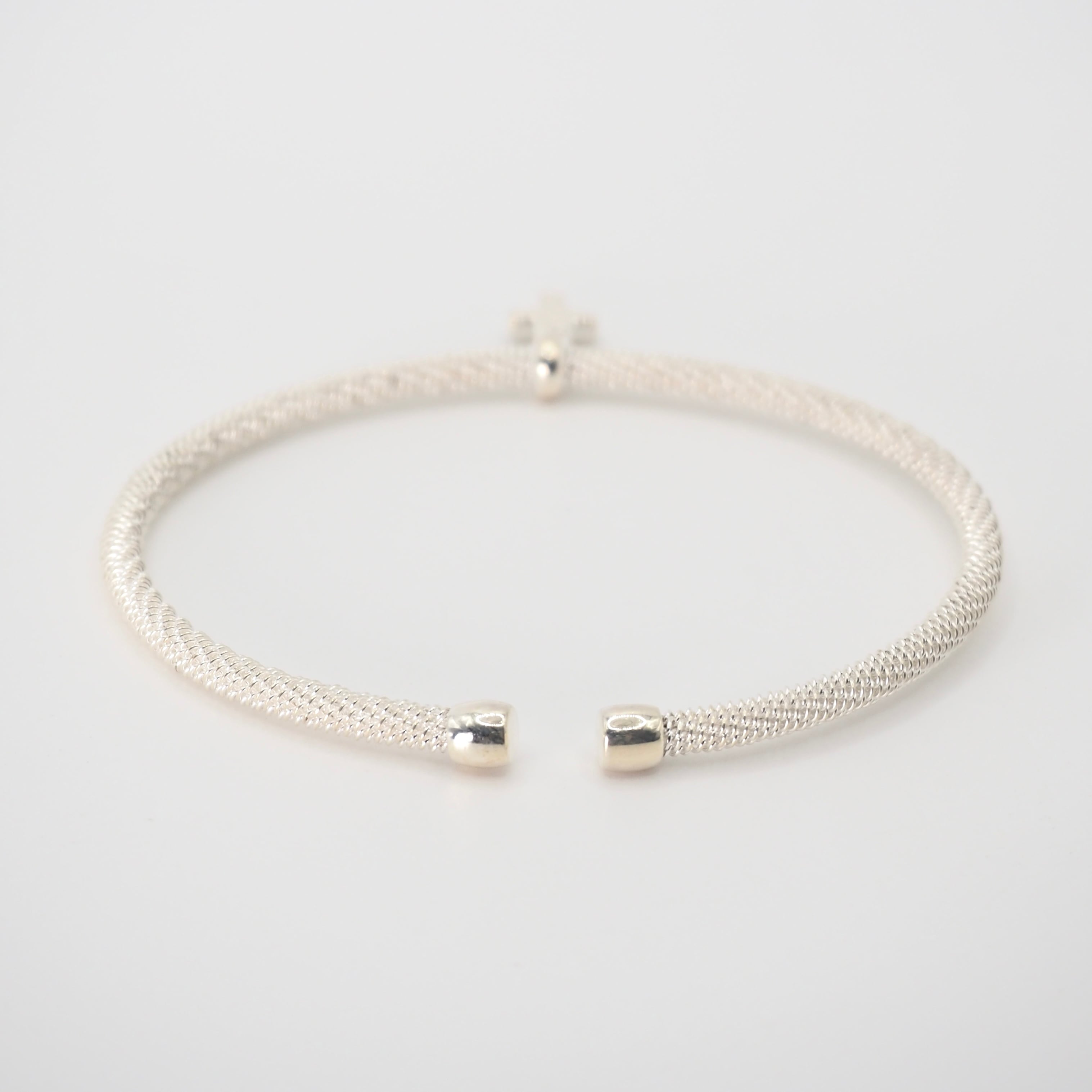 Tiffany&Co. サマセット メッシュ クロス バングル シルバー925