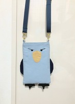 スマホポシェット　ミニショルダー　ハシビロコウ｜とりさん工房ーかわいいハンドメイドポーチ