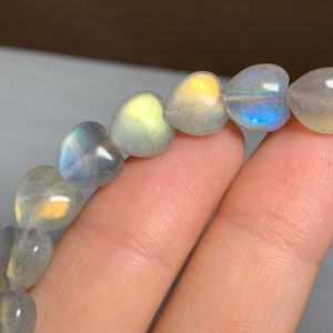 no4.シラーが美しい☆ハート・ラブラドライト ブレスレット