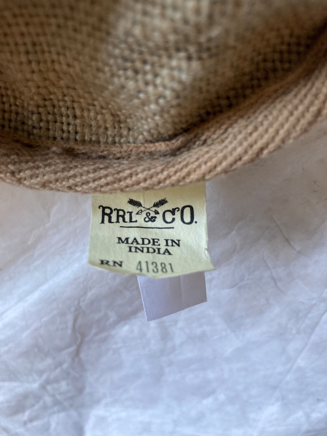 Double RL RRL ダブルアールエル トートバッグ ジュートキャンバス レザー 古着 画像9