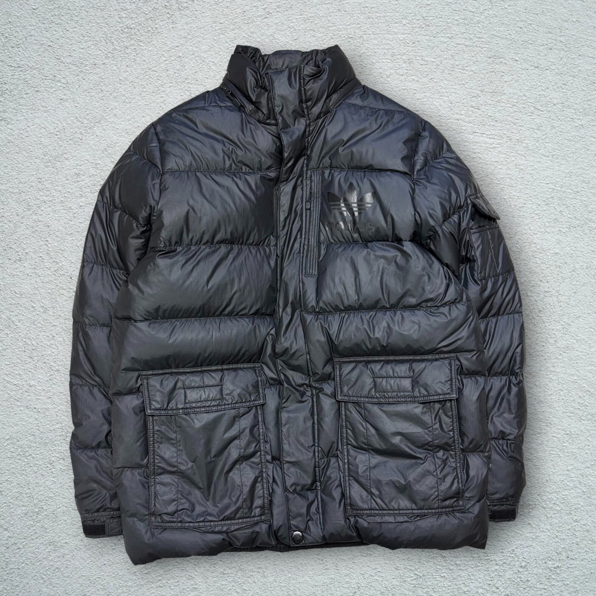 Full-zip short down jacket with logo ◇2color H0938 | Pay ID