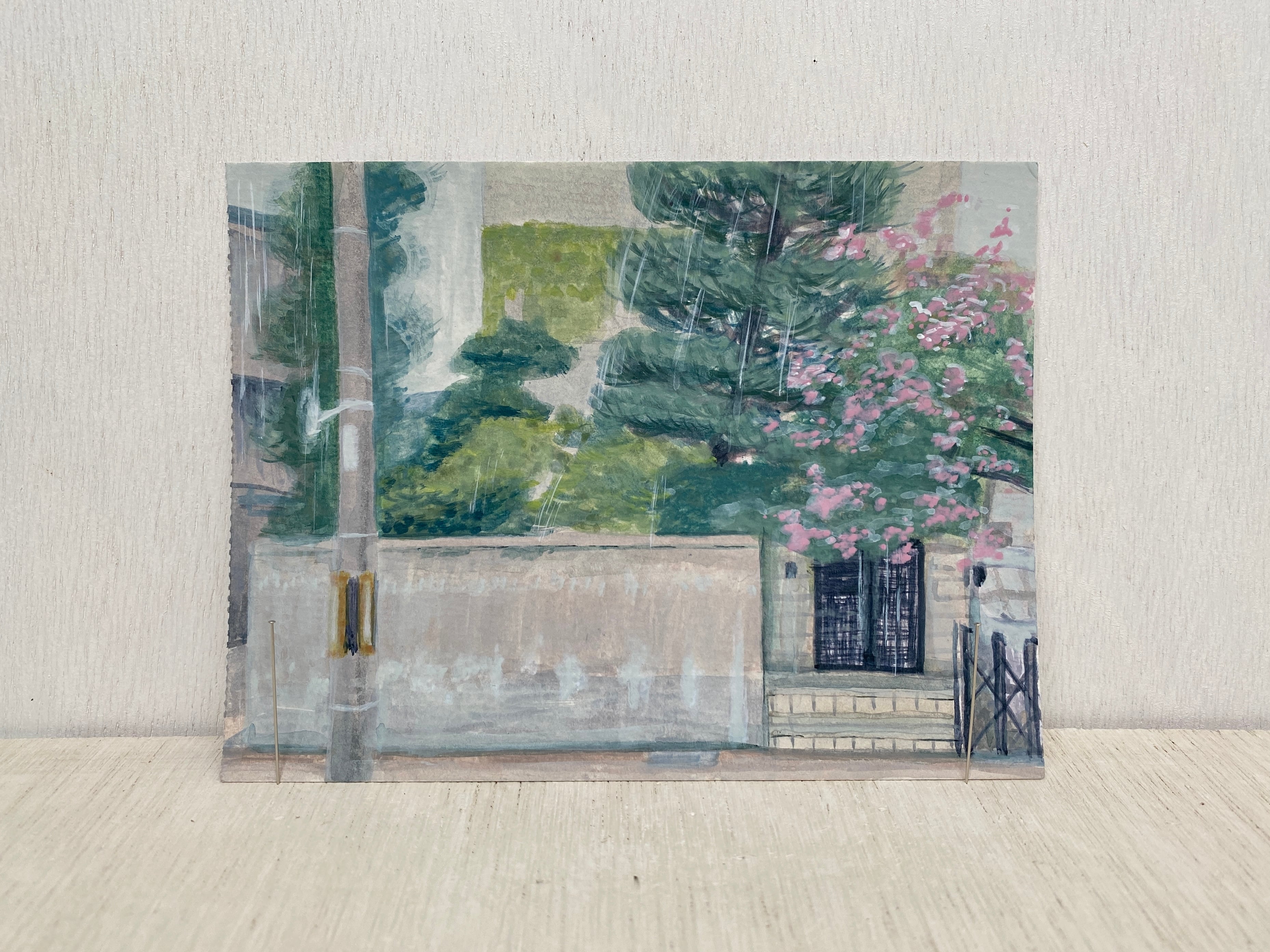 絵画】ボタニカルアート 「サルスベリ」原画 絵画】ボタニカルアート