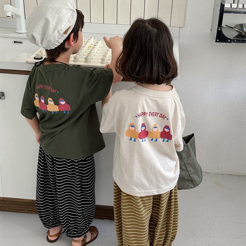 【BABY&KID】夏新作 英字柄半袖Tシャツ