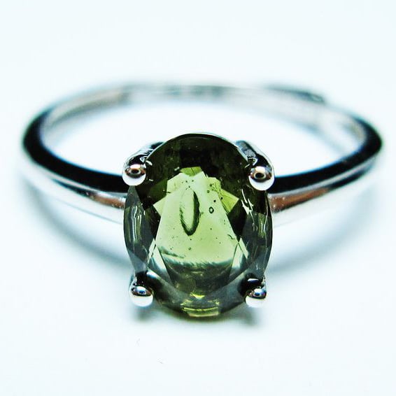 モルダバイト リング 指輪 12号 フリーサイズ 一点物 メール便可 [M便 1/20] 199-470