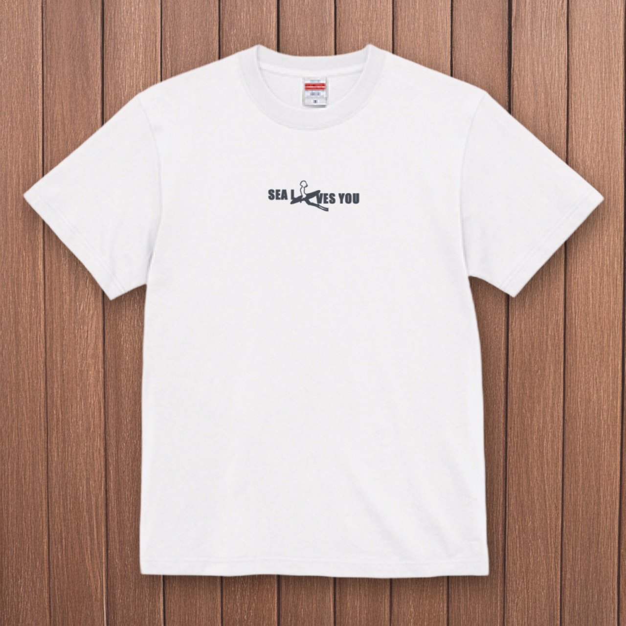 SEA LOVES YOU ロゴ-Tシャツ(ホワイト) - 2