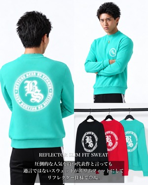 REFLECTOR SLIM FIT SWEAT TURQUOISE 【BS26028】