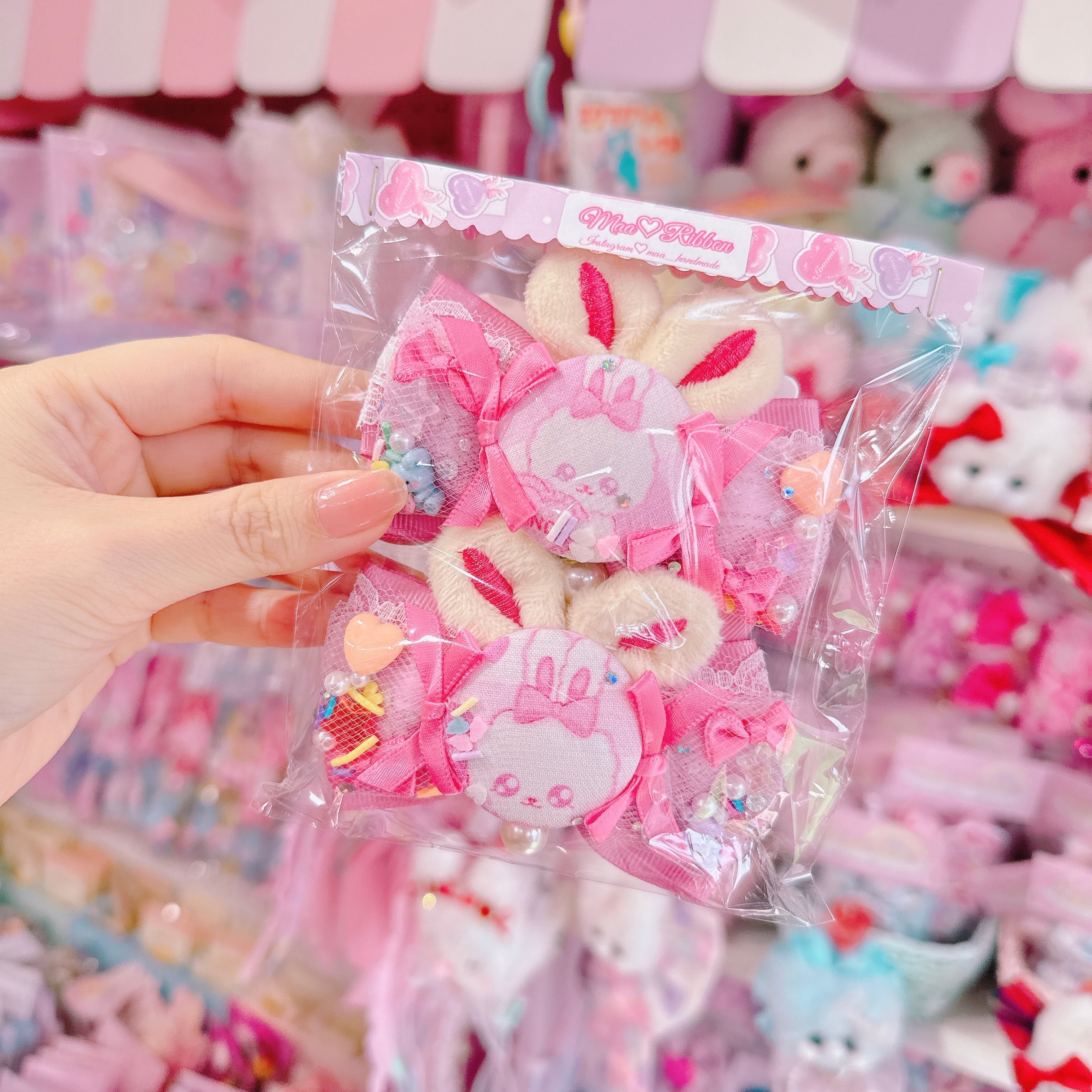 【R14】54-7くるみキャンディチュールツインヘアクリップ