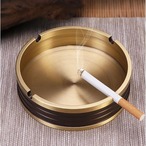 灰皿 卓上 真鍮 シェル 卓上灰皿 アクセサリー トレイ アンティーク ゴールド アッシュトレイ ゴージャス モダン レトロ 直径15cm