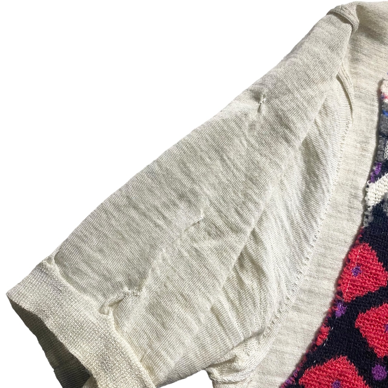 AD2009 COMME des GARCONS HOMME PLUS docking design summer knit “Random Collage”