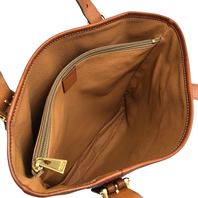 CELINE セリーヌ マカダム トートバッグ ブラウン ブラゾン型押し PVC レザー vintage ヴィンテージ オールド 4tv5ky