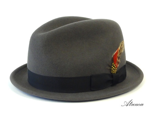 NewYorkHat・ニューヨークハット #5325/ Pinched Stingy Fedora （グレー）