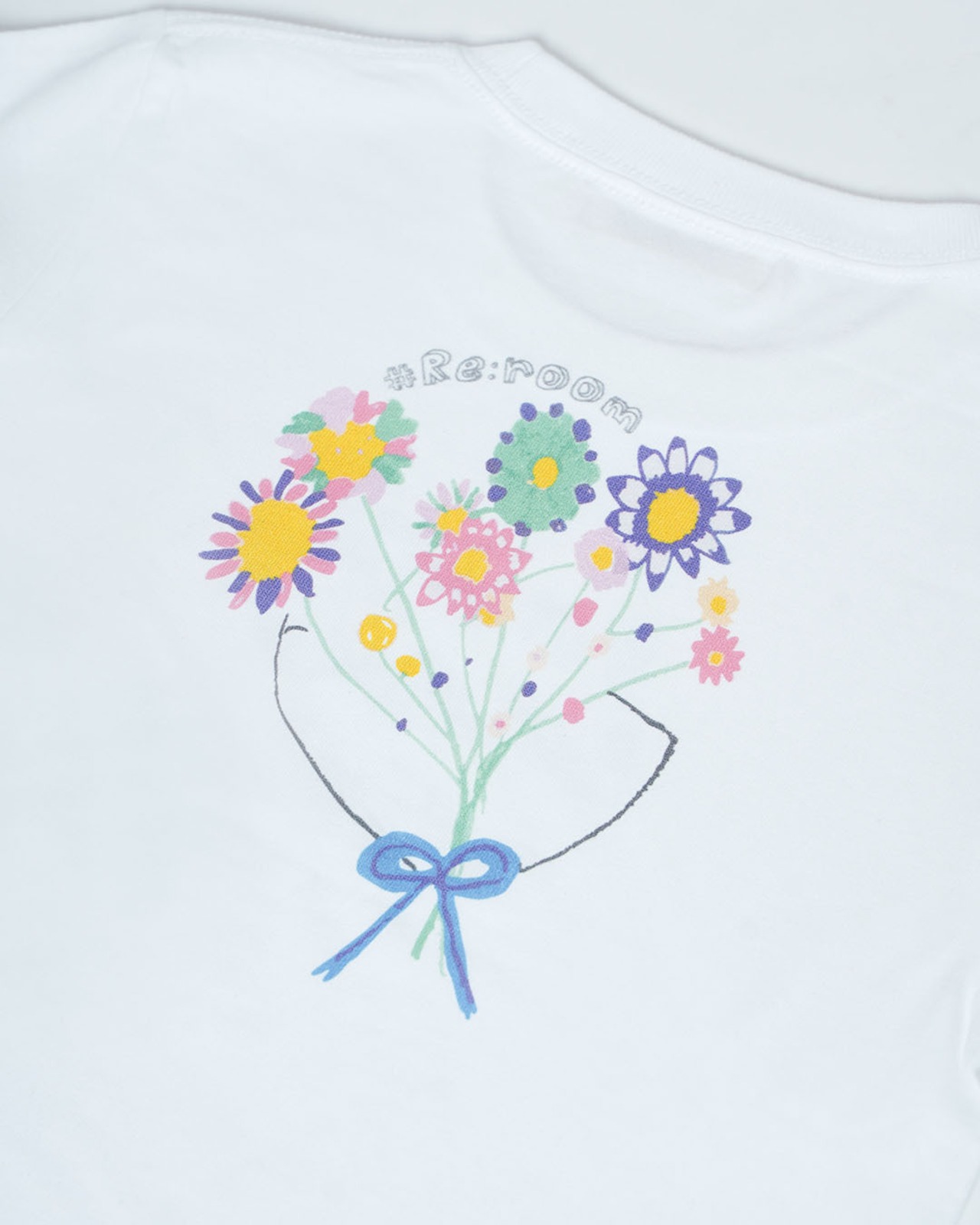 【mini】HAND DRAWN BOUQUET PRINT T-SHIRTS［RKC015］