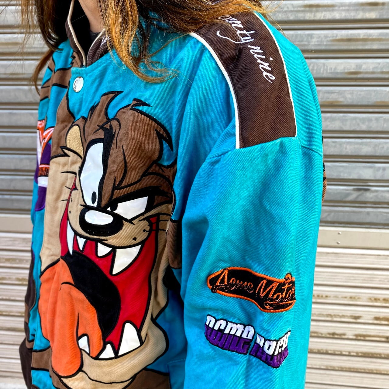 LOT29 ダズマニアン・デビル 刺繍 レーシングジャケット メンズXL 古着  