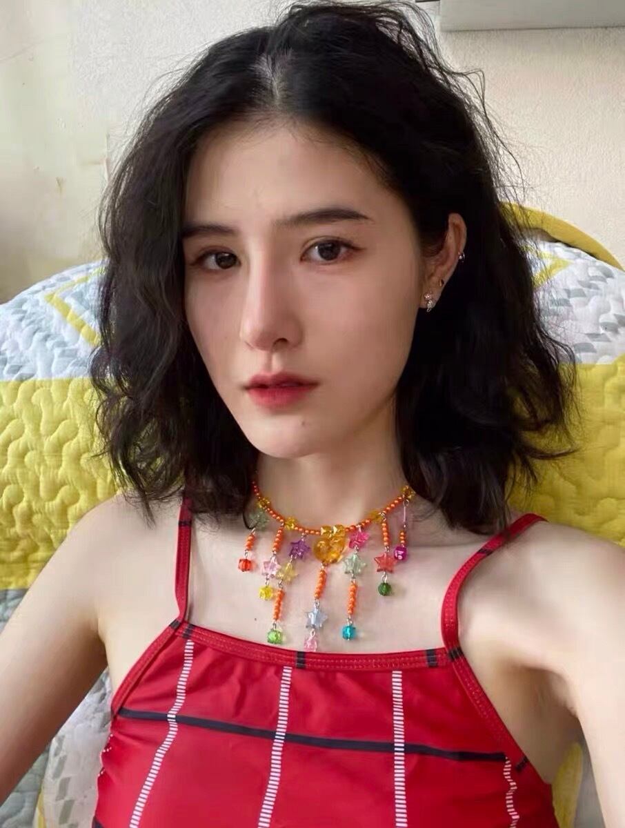 ネックレス ビーズ ジャラジャラ カラフル 海 シュシュ ヘアバンド