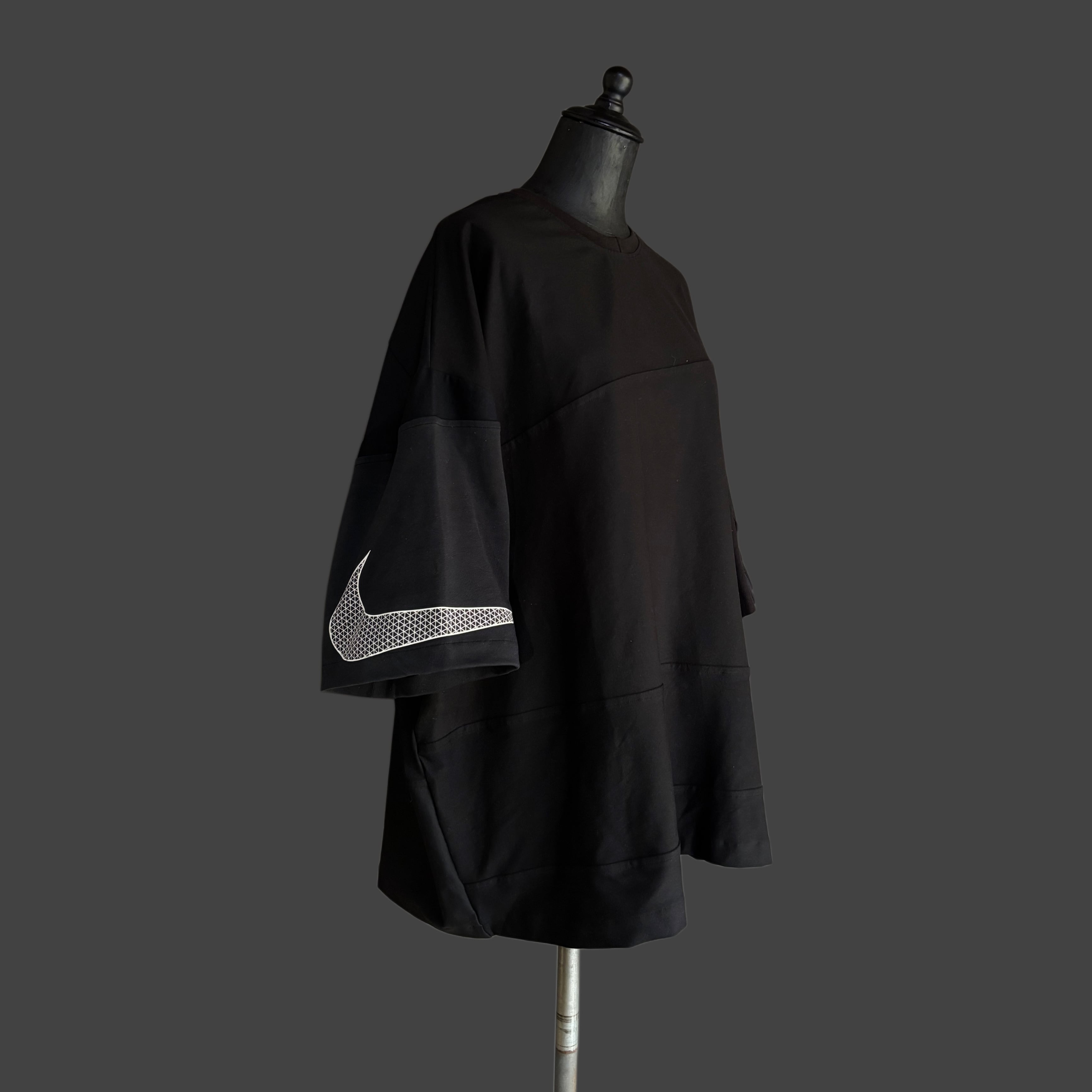 REBUILD SPANDEX WIDE TEE - BLACK