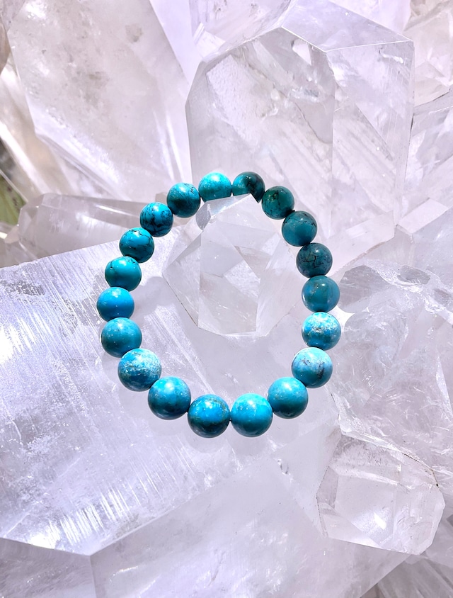 【天然ターコイズ】ブレスレット10ミリ玉