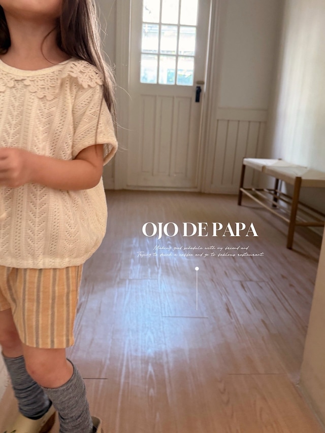 《予約》ojo de papa ¨ lace knit tee ¨ 2nd 26summer