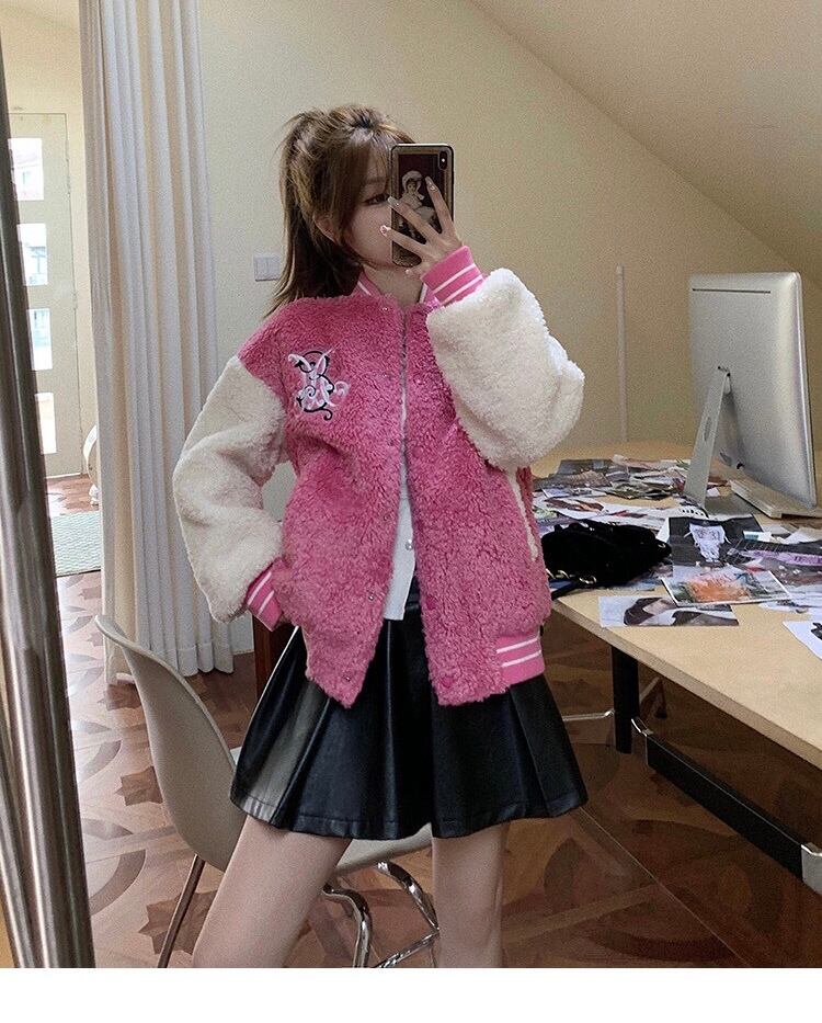 ピンク アウター コート ブルゾン ジャケット ジャンパー カーディガン