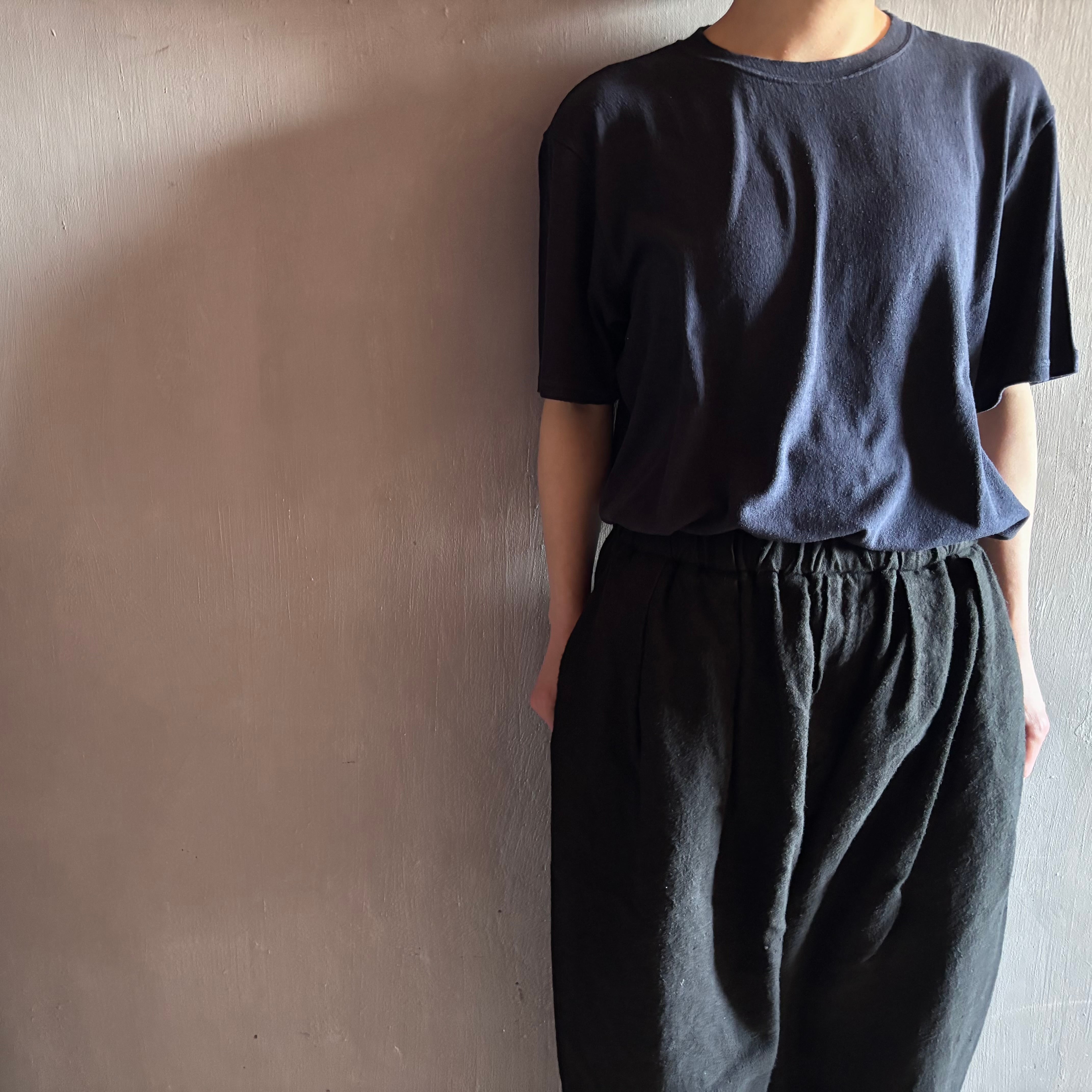 MITTAN|強撚絹紬糸Tシャツ T-41 濃紺